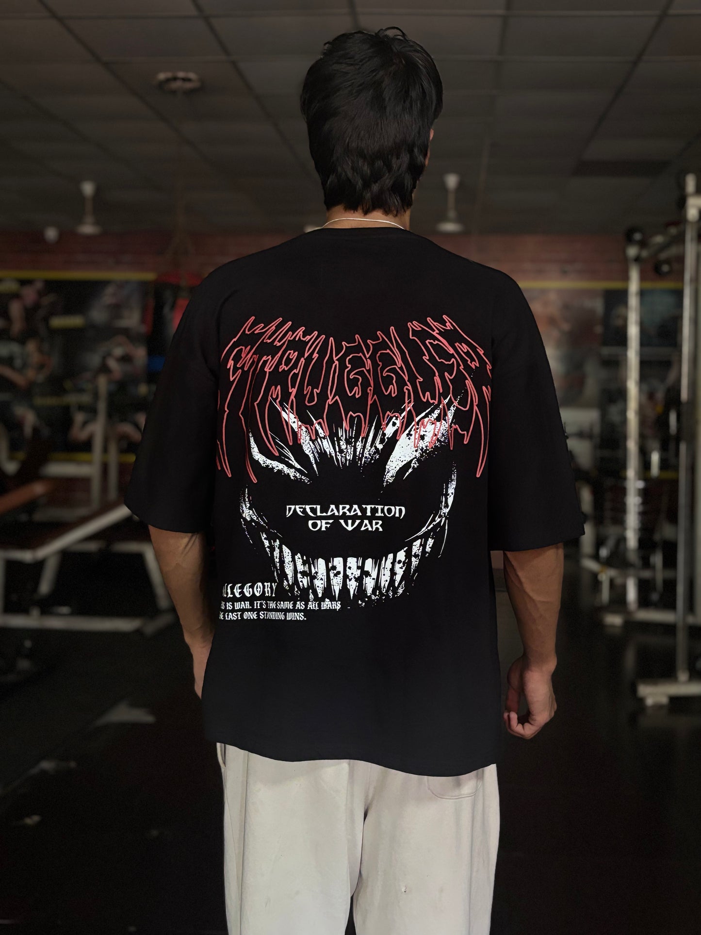STRUGGLER Oversized Tee – “Declaration of War”