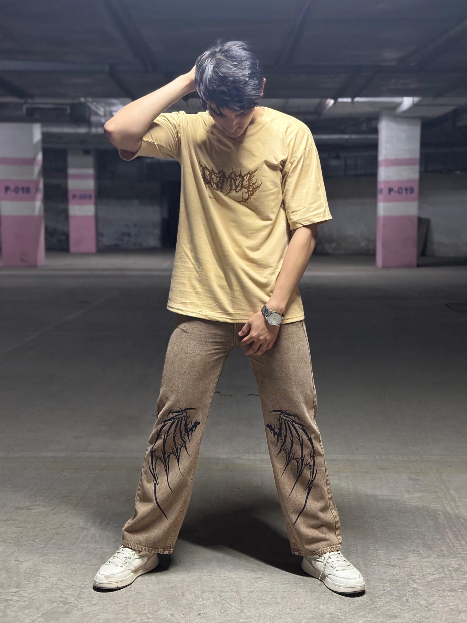 BIZARRE Oversized Tee – Yellow Mayhem