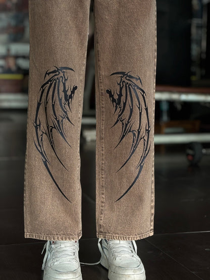 Dragons on Denim. Drip on Repeat Pants