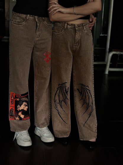 Dragons on Denim. Drip on Repeat Pants