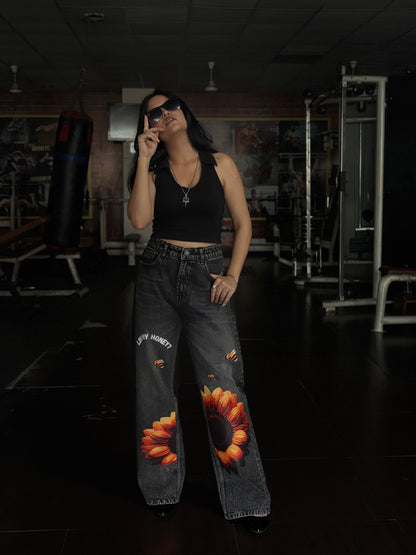 Sunflower Harmony Denim Pants