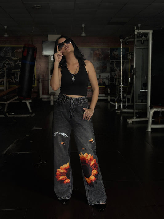 Sunflower Harmony Denim Pants