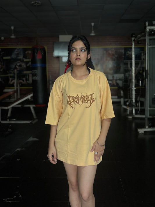 BIZARRE Oversized Tee – Yellow Mayhem